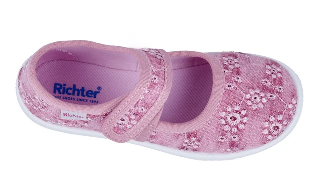 Richter Hausschuh »Mia« Klettschuh, Kindergartenschuh, mit Label, Größenschablone zum Download