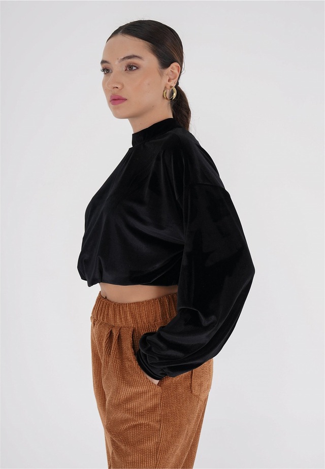 freshlions Klassische Bluse »Remy« 1 mit Knopfleiste im Nacken