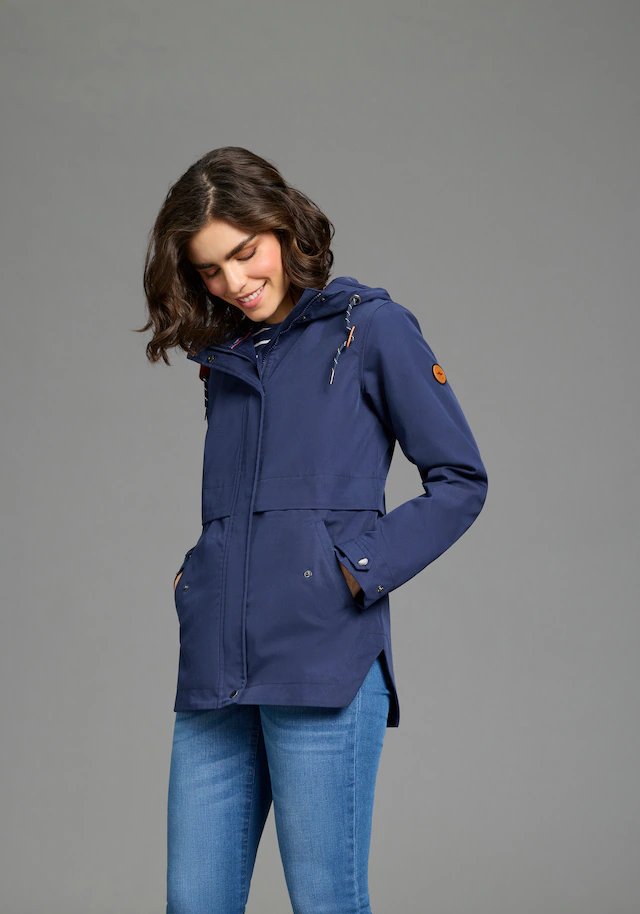 KangaROOS Outdoorjacke mit Kapuze Übergangsjacke gefütterte Kapuze, Kordelzug, Klappentaschen