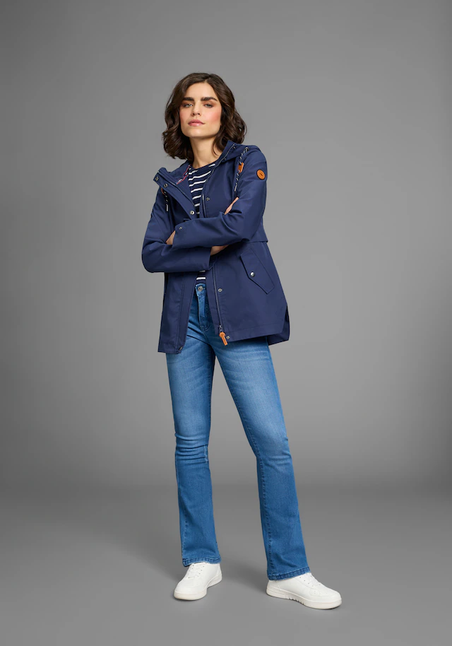 KangaROOS Outdoorjacke mit Kapuze Übergangsjacke gefütterte Kapuze, Kordelzug, Klappentaschen