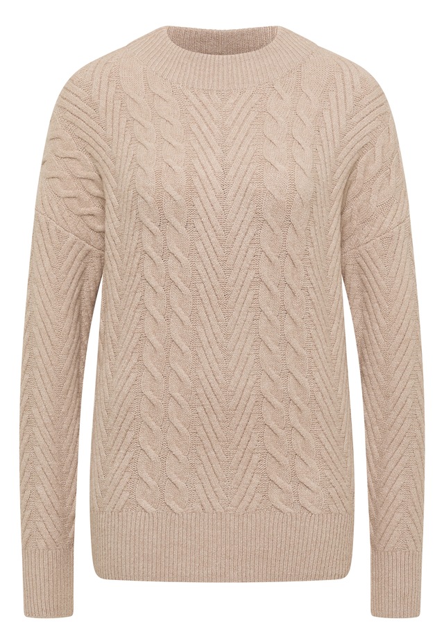 Cecil Strickpullover mit Turtle Neck, Zopfmuster
