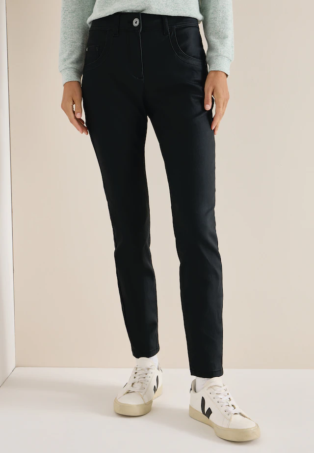 Cecil 5-Pocket-Hose »Style Toronto« im Leder-Look, mit leicht glänzender Beschichtung