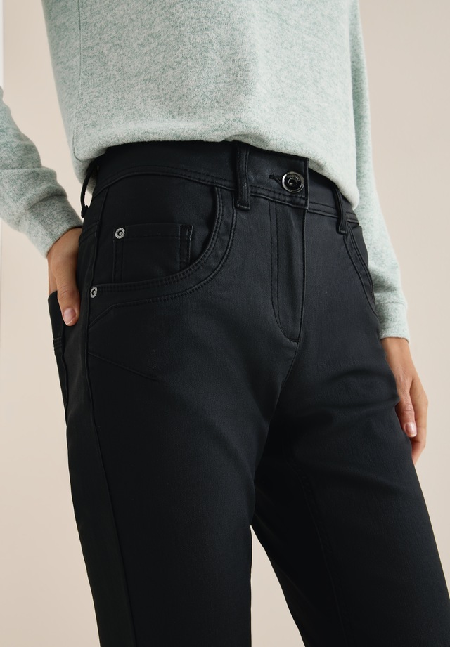 Cecil 5-Pocket-Hose »Style Toronto« im Leder-Look, mit leicht glänzender Beschichtung