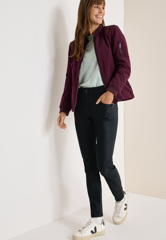 Cecil 5-Pocket-Hose »Style Toronto« im Leder-Look, mit leicht glänzender Beschichtung