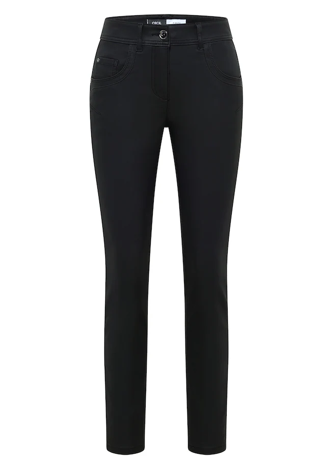 Cecil 5-Pocket-Hose »Style Toronto« im Leder-Look, mit leicht glänzender Beschichtung