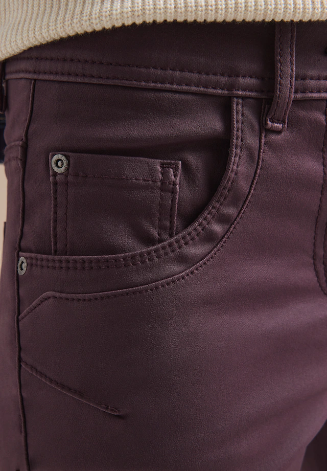 Cecil 5-Pocket-Hose »Style Toronto« im Leder-Look, mit leicht glänzender Beschichtung