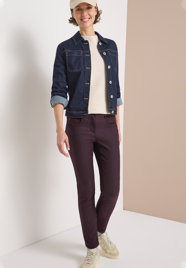 Cecil 5-Pocket-Hose »Style Toronto« im Leder-Look, mit leicht glänzender Beschichtung