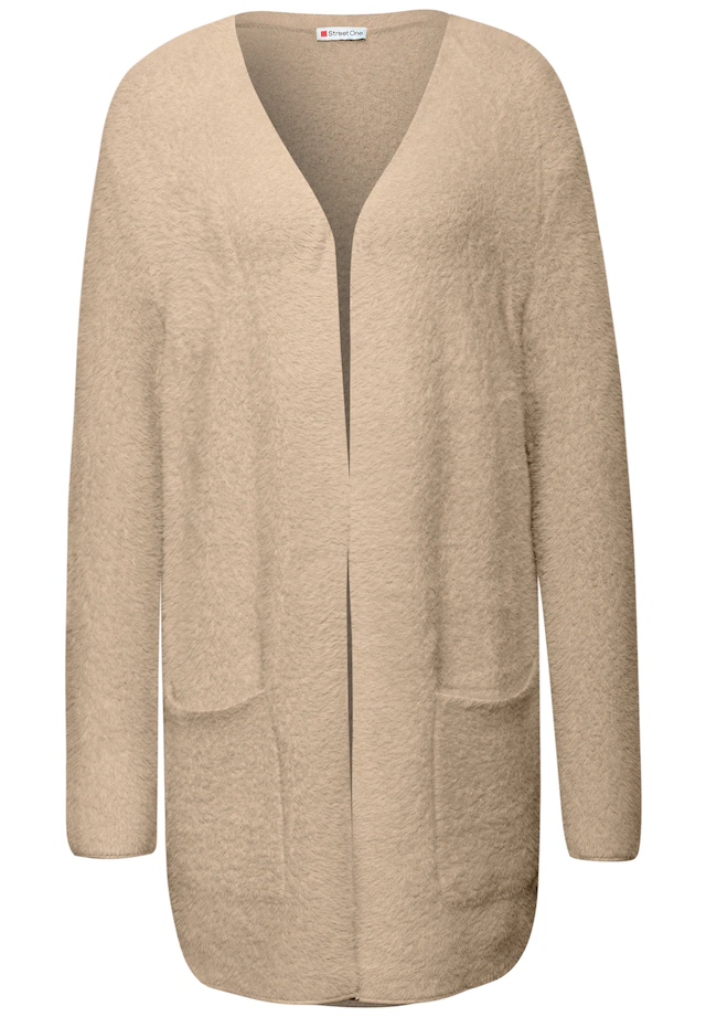 STREET ONE Cardigan lang und in Federgarn-Qualität, offen