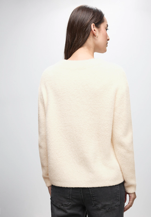 STREET ONE Stehkragenpullover aus softem Materialmix