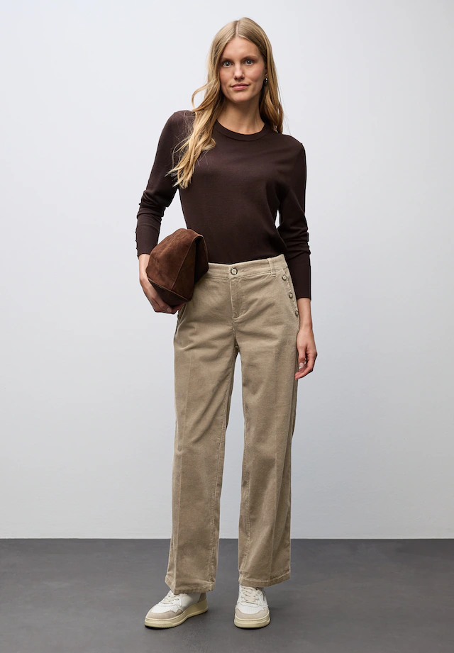 STREET ONE Cordhose Straight Leg, Mid Waist