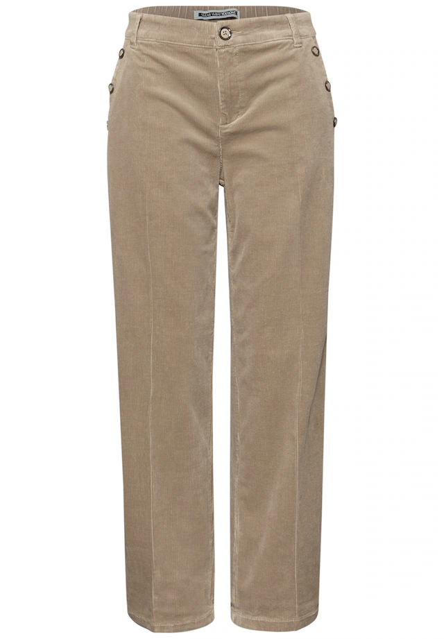 STREET ONE Cordhose Straight Leg, Mid Waist