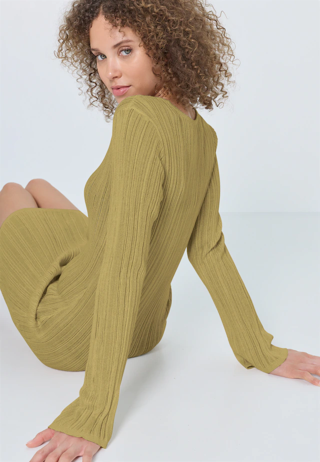 LSCN by LASCANA Strandkleid Strickkleid mit langen Ärmeln, Cover-up, Beachkleid