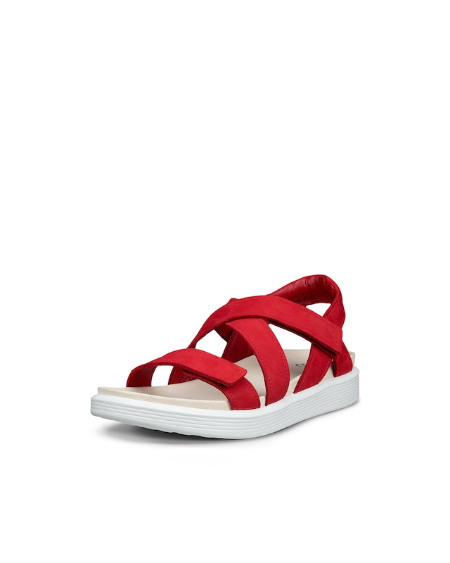 Ecco Sandale »SOFT SANDAL W CROSS STRAP« Riemchensandale, Sommerschuh mit praktischem Klettverschluss