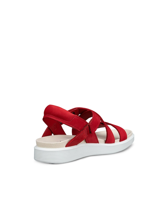 Ecco Sandale »SOFT SANDAL W CROSS STRAP« Riemchensandale, Sommerschuh mit praktischem Klettverschluss