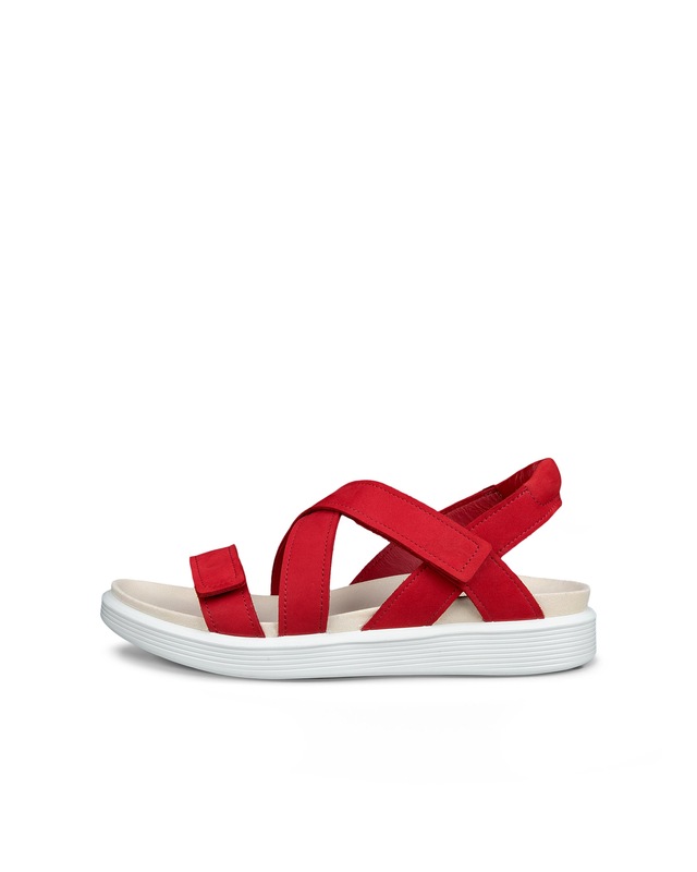 Ecco Sandale »SOFT SANDAL W CROSS STRAP« Riemchensandale, Sommerschuh mit praktischem Klettverschluss
