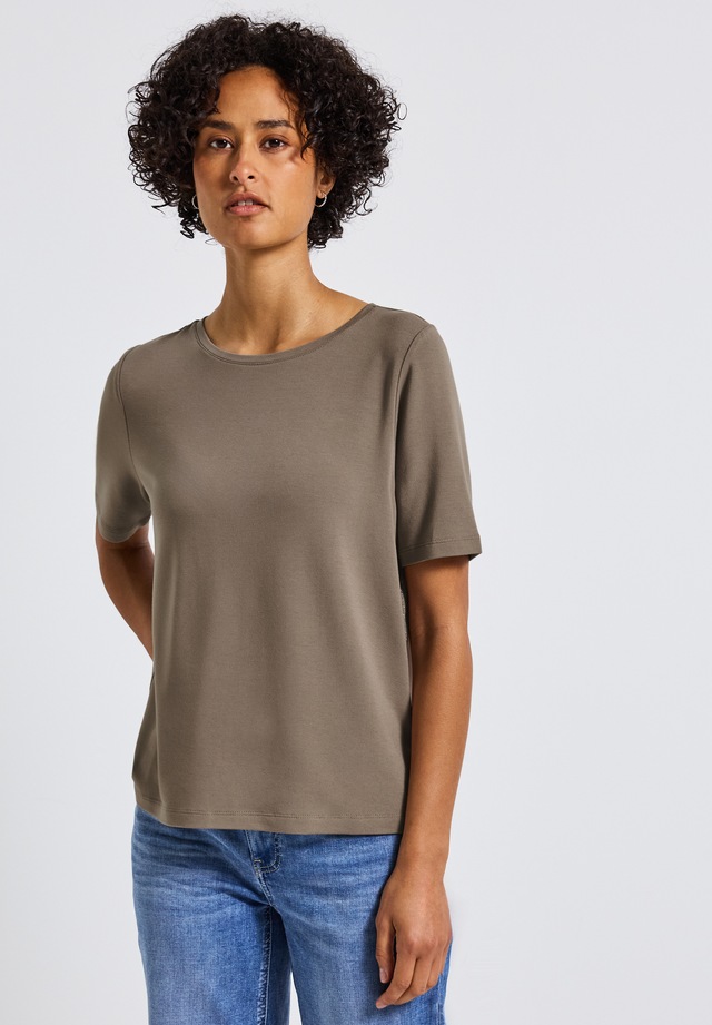 STREET ONE T-Shirt mit Glitzerstreifen