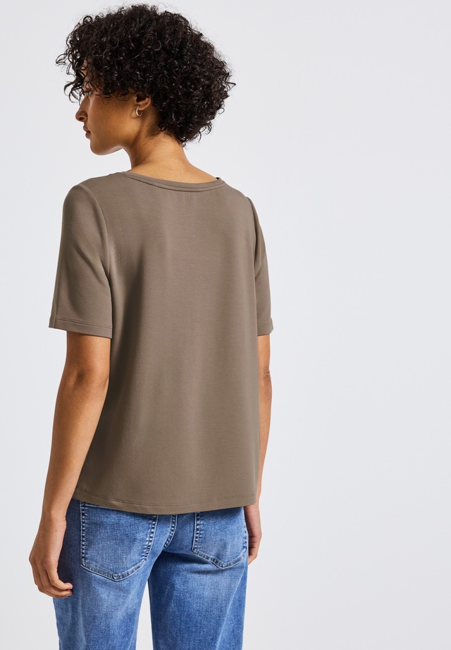 STREET ONE T-Shirt mit Glitzerstreifen