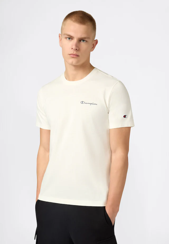 Champion T-Shirt »Icons Tee« Kurzarm, aus Baumwolle, sportliche Passform, auch in großen Größen
