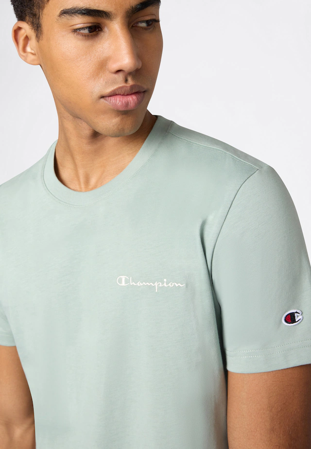 Champion T-Shirt »Icons Tee« Kurzarm, aus Baumwolle, sportliche Passform, auch in großen Größen