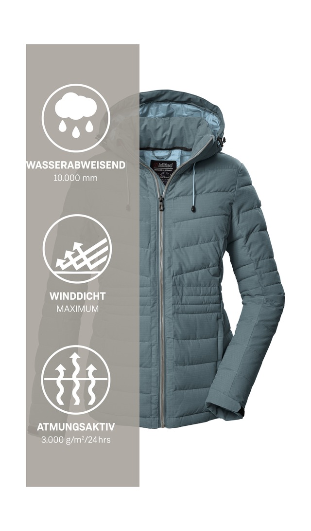 Killtec Steppjacke »KOW 10 WMN QLTD JCKT« Damenjacke: abnehmbare Kapuze, wasserabweisend, atmungsaktiv