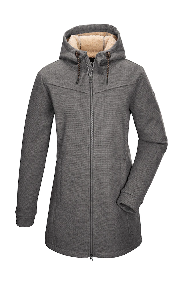 G.I.G.A. DX by killtec Fleecejacke »GW 37 WMN KNTFLC PRK« Strickfleeceparka mit Kapuze, Teddyfell, 2-Wege-Reißverschluss