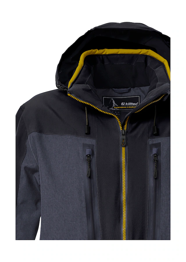 Killtec Skijacke »KSW 47 MN SKI JCKT« Herren Skijacke: wasserdicht, atmungsaktiv, abnehmbare Kapuze