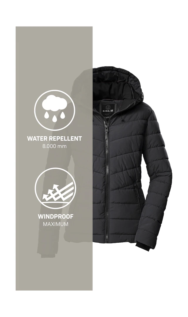 G.I.G.A. DX by killtec Steppjacke »GW 32 WMN QLTD JCKT« Elegante Damenjacke, wasserabweisend, atmungsaktiv, abnehmbare Kapuze
