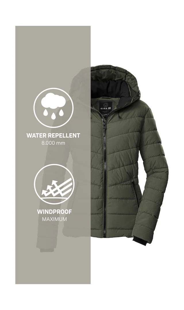 G.I.G.A. DX by killtec Steppjacke »GW 32 WMN QLTD JCKT« Elegante Damenjacke, wasserabweisend, atmungsaktiv, abnehmbare Kapuze
