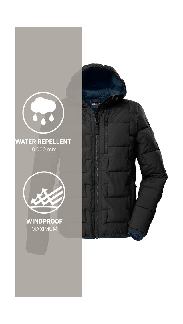 G.I.G.A. DX by killtec Steppjacke »GW 72 MN QLTD JCKT« Wasserabweisende Herren Steppjacke mit 10.000 mm Wassersäule