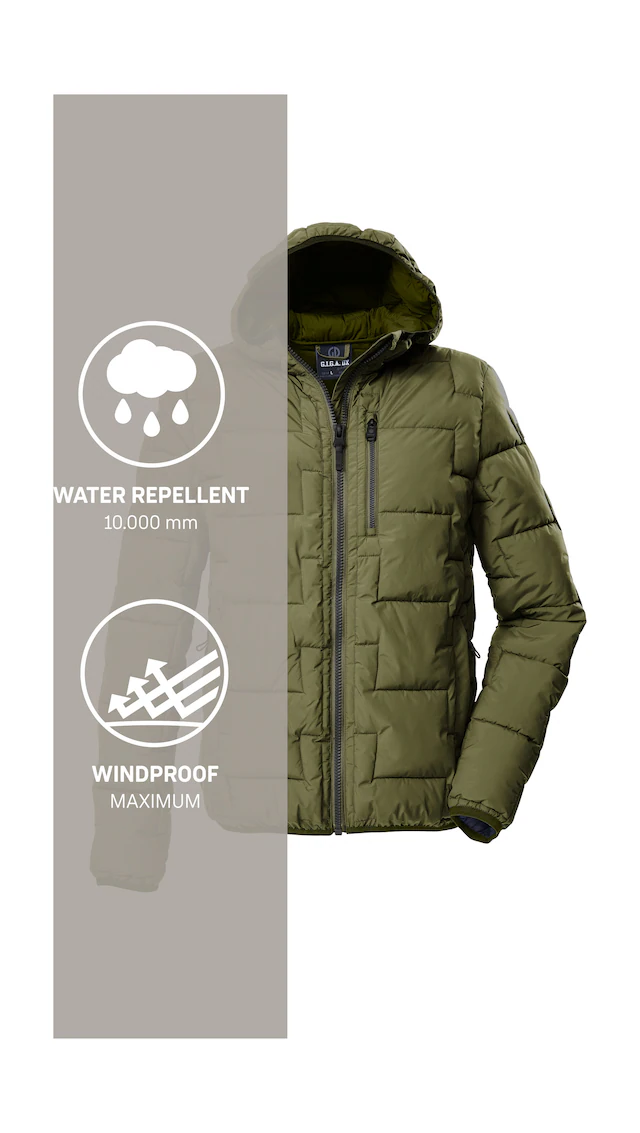 G.I.G.A. DX by killtec Steppjacke »GW 72 MN QLTD JCKT« Wasserabweisende Herren Steppjacke mit 10.000 mm Wassersäule