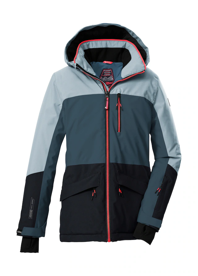 Killtec Skijacke »KSW 208 GRLS SKI JCKT« Wasserdichte, atmungsaktive Kinderjacke mit Schneefang und Taschen