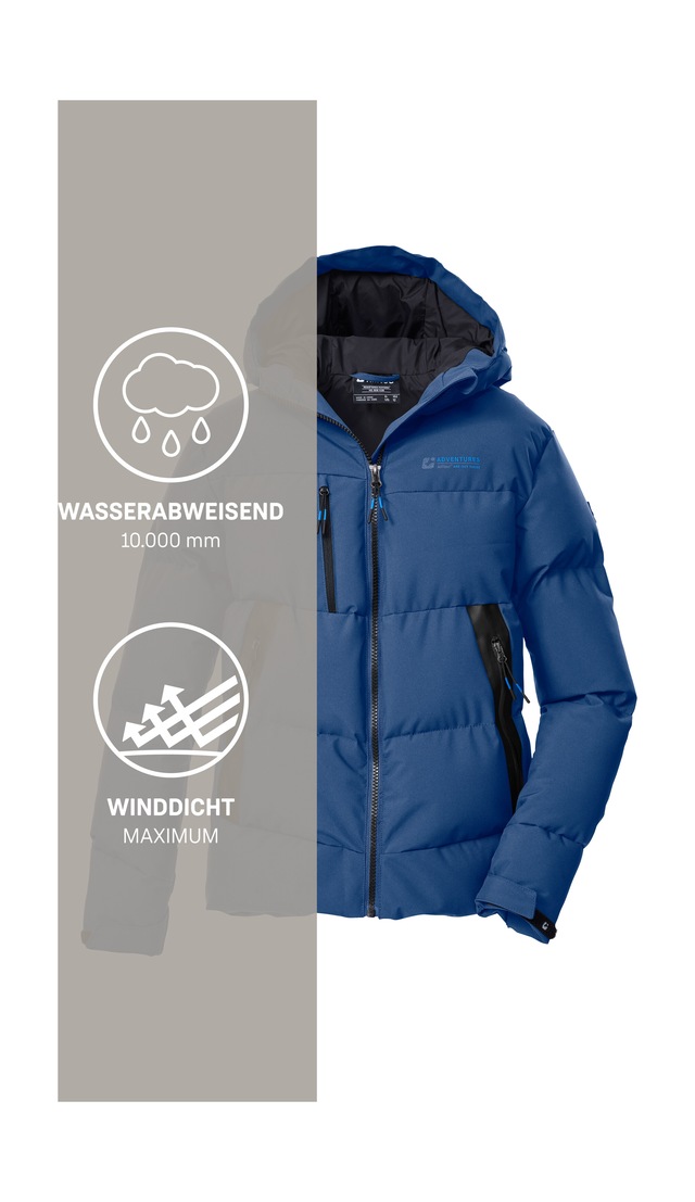 Killtec Steppjacke »KOW 239 BYS QLTD JCKT« Winddichte, wasserabweisende Kinderjacke mit verstellbaren Bündchen