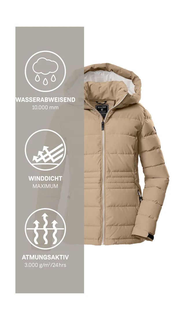 Killtec Steppjacke »KOW 10 WMN QLTD JCKT« Winddichte, wasserabweisende Damen Steppjacke mit verstellbarer Kapuze