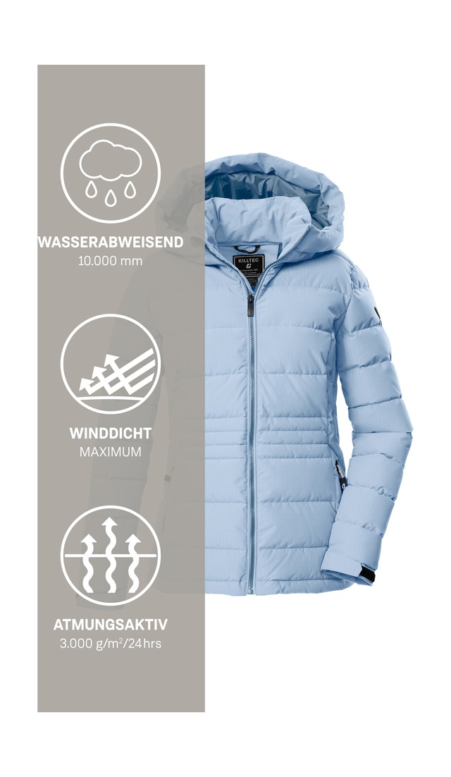 Killtec Steppjacke »KOW 10 WMN QLTD JCKT« Winddichte, wasserabweisende Damen Steppjacke mit verstellbarer Kapuze