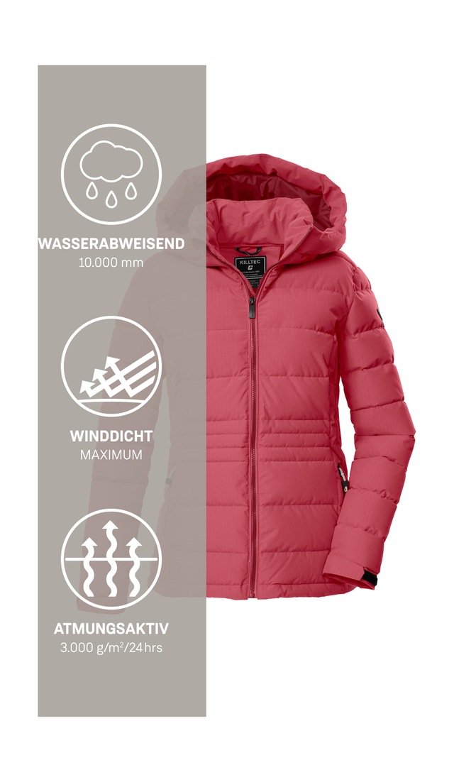 Killtec Steppjacke »KOW 10 WMN QLTD JCKT« Winddichte, wasserabweisende Damen Steppjacke mit verstellbarer Kapuze