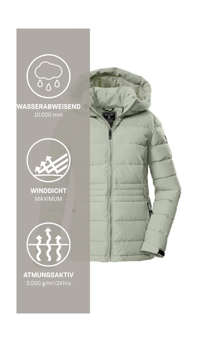 Killtec Steppjacke »KOW 10 WMN QLTD JCKT« Winddichte, wasserabweisende Damen Steppjacke mit verstellbarer Kapuze