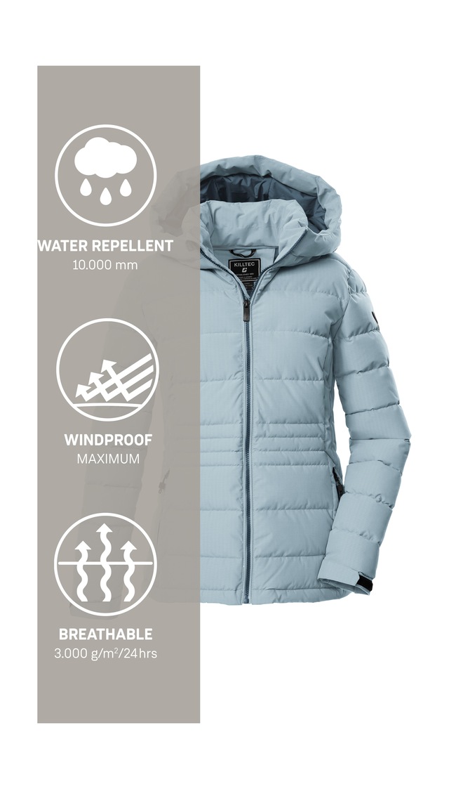 Killtec Steppjacke »KOW 10 WMN QLTD JCKT« Winddichte, wasserabweisende Damen Steppjacke mit verstellbarer Kapuze