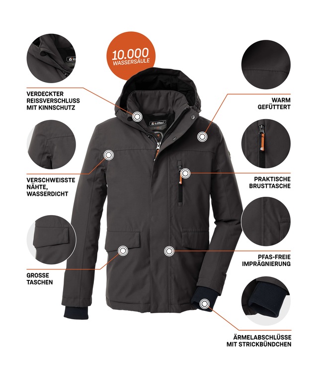 Killtec Funktionsjacke »KOW 233 BYS JCKT« Wind- und wasserdichte Kinderjacke mit Teflon EcoElite™ Imprägnierung