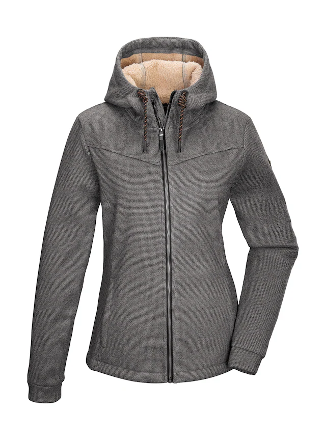 G.I.G.A. DX by killtec Fleecejacke »GW 38 WMN KNTFLC JCKT« Strickfleecejacke mit Teddyfutter, verstellbarer Kapuze, Kinnschutz