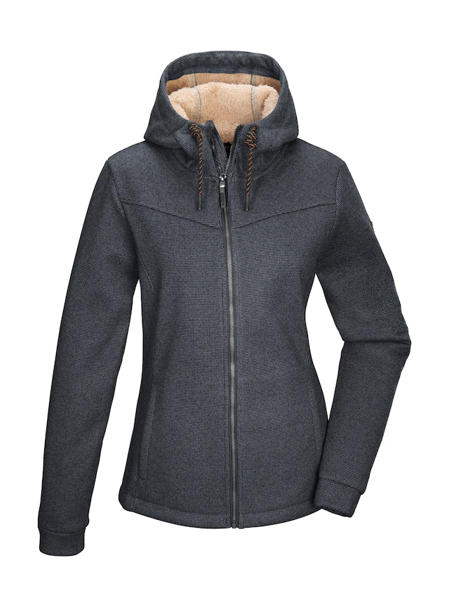 G.I.G.A. DX by killtec Fleecejacke »GW 38 WMN KNTFLC JCKT« Strickfleecejacke mit Teddyfutter, verstellbarer Kapuze, Kinnschutz