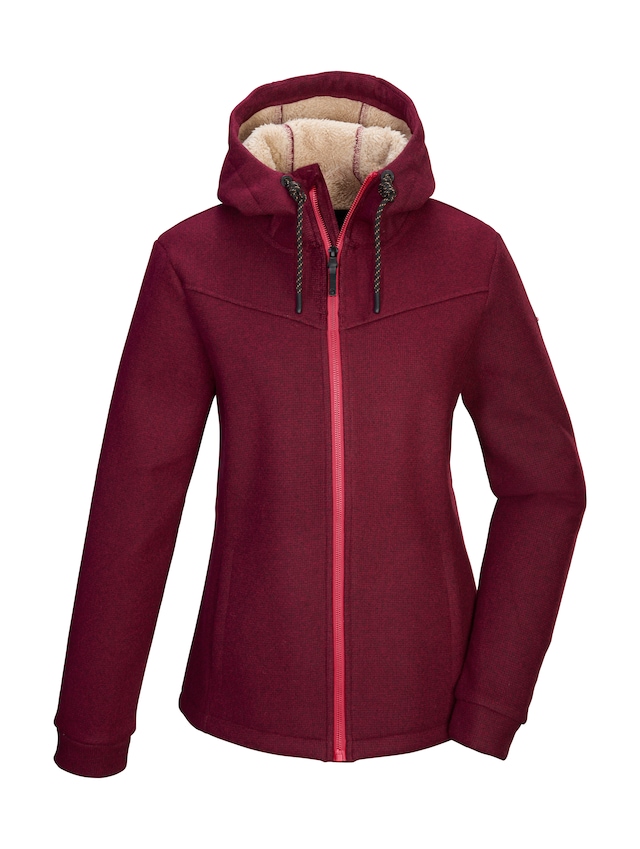 G.I.G.A. DX by killtec Fleecejacke »GW 38 WMN KNTFLC JCKT« Strickfleecejacke mit Teddyfutter, verstellbarer Kapuze, Kinnschutz