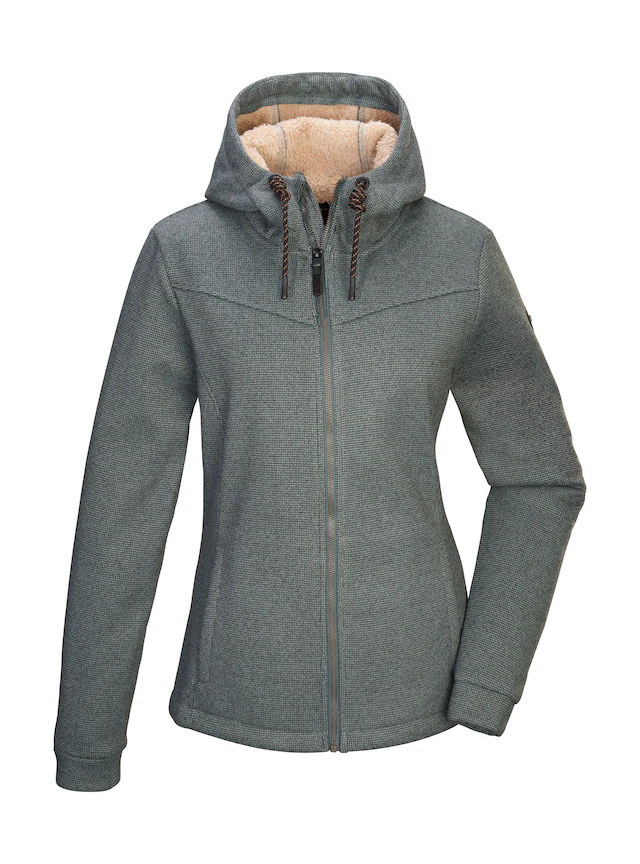 G.I.G.A. DX by killtec Fleecejacke »GW 38 WMN KNTFLC JCKT« Strickfleecejacke mit Teddyfutter, verstellbarer Kapuze, Kinnschutz