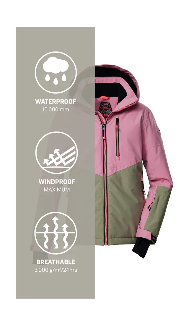 Killtec Skijacke »KSW 207 GRLS SKI JCKT« Wasserdichte, atmungsaktive Kinderjacke mit reflektierenden Details