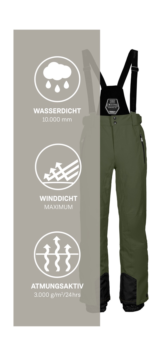 Killtec Skihose »KSW 100 MN SKI PNTS« Wind- und wasserdichte Skihose, verstellbar, mit Schneefängen