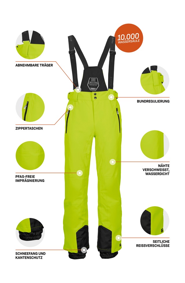 Killtec Skihose »KSW 100 MN SKI PNTS« Wind- und wasserdichte Skihose, verstellbar, mit Schneefängen