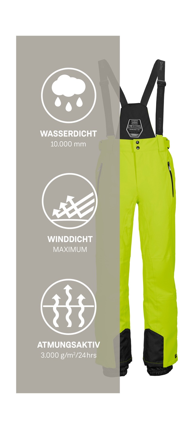 Killtec Skihose »KSW 100 MN SKI PNTS« Wind- und wasserdichte Skihose, verstellbar, mit Schneefängen