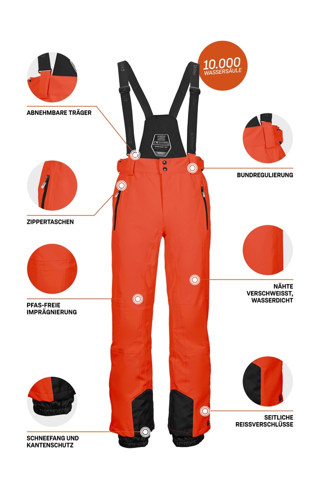 Killtec Skihose »KSW 100 MN SKI PNTS« Wind- und wasserdichte Skihose, verstellbar, mit Schneefängen