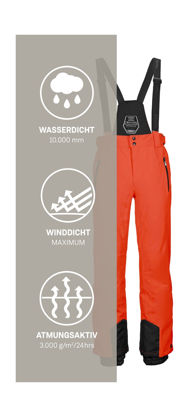 Killtec Skihose »KSW 100 MN SKI PNTS« Wind- und wasserdichte Skihose, verstellbar, mit Schneefängen
