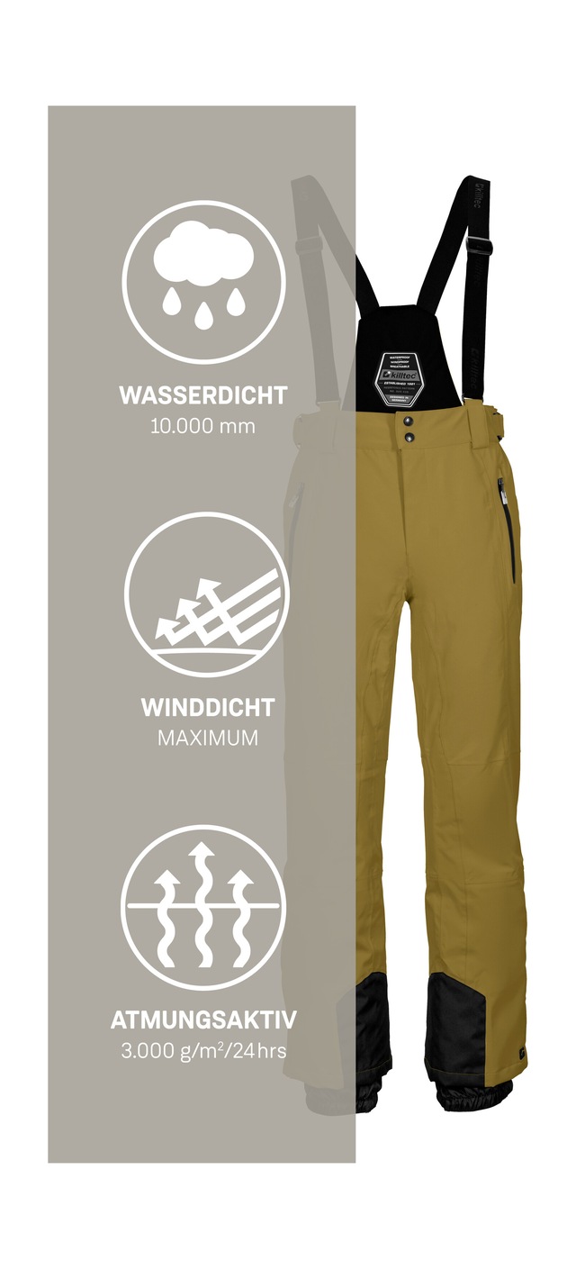 Killtec Skihose »KSW 100 MN SKI PNTS« Wind- und wasserdichte Skihose, verstellbar, mit Schneefängen
