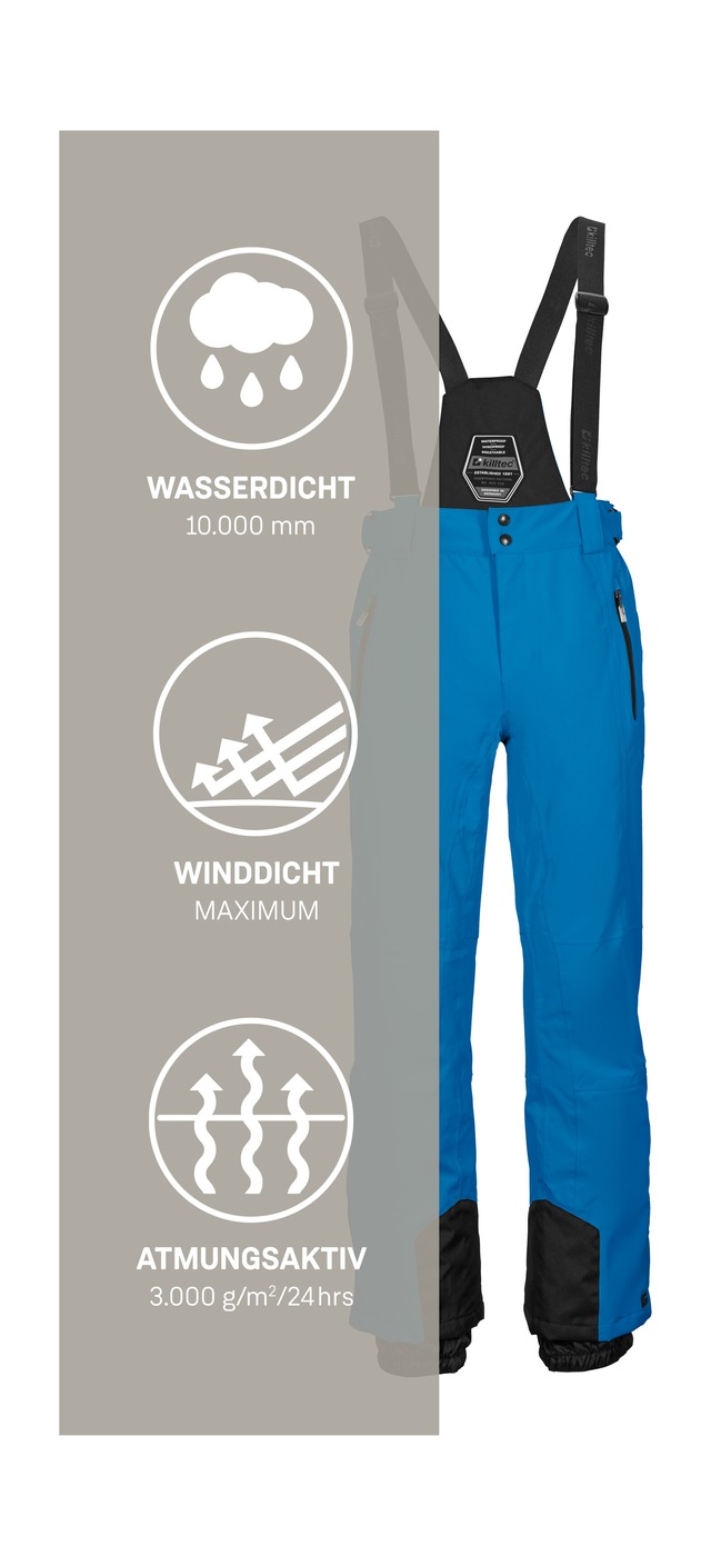 Killtec Skihose »KSW 100 MN SKI PNTS« Wind- und wasserdichte Skihose, verstellbar, mit Schneefängen